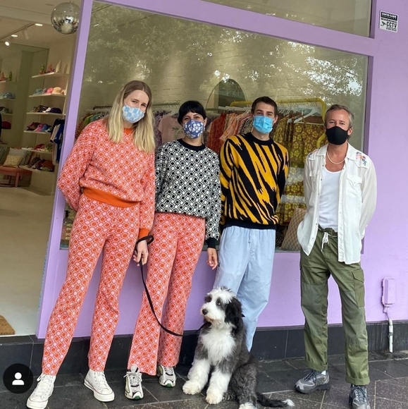 Holiday The Label Emma Mulholland Set Circle Dot Knitwear Sweater Pant Knit - Picture 1 of 12